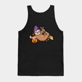 Funny animal Halloween Sloth Lovers Cute Halloween sloth Tank Top